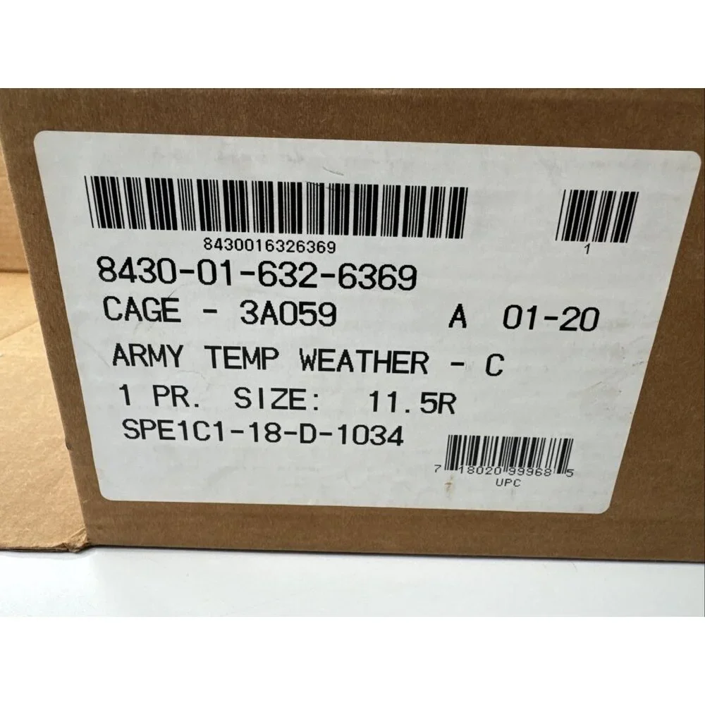McRae Army Combat Boots Mens 11.5R Tan Leather Temp Weather Military Flight NEW